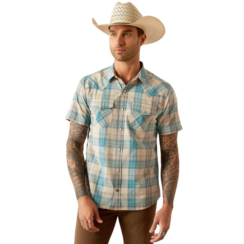 Mns Howland Retro Fit Shirt – Turquoise