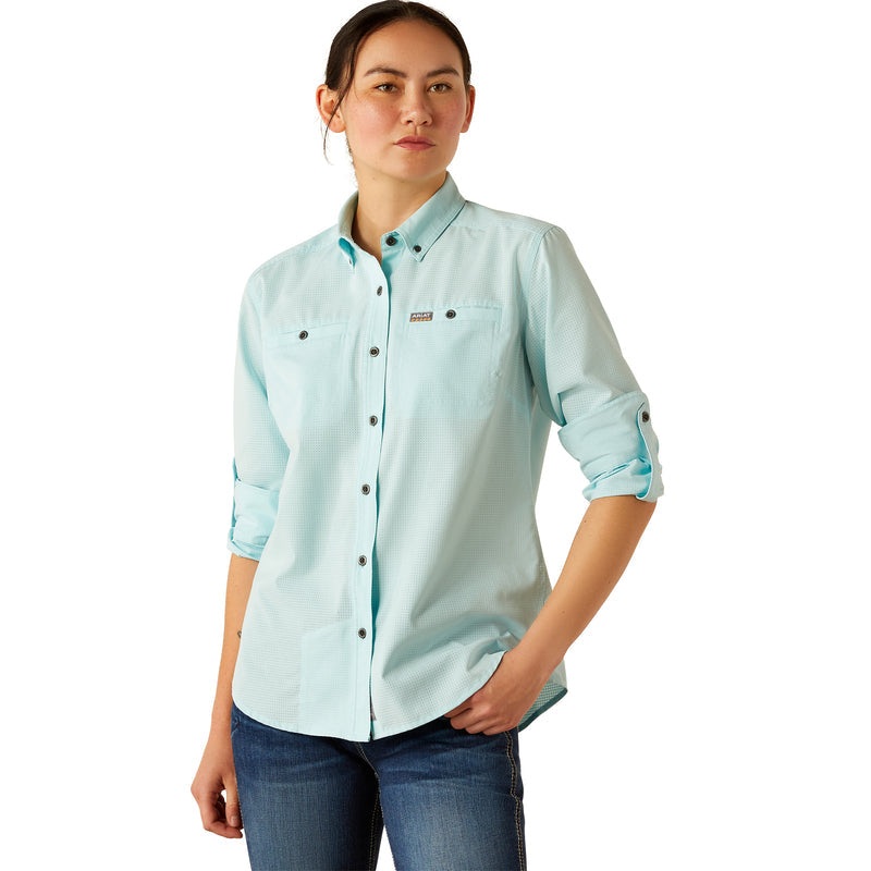 Wms Rebar 360 Airflow Ds Work Shirt – Aquatic