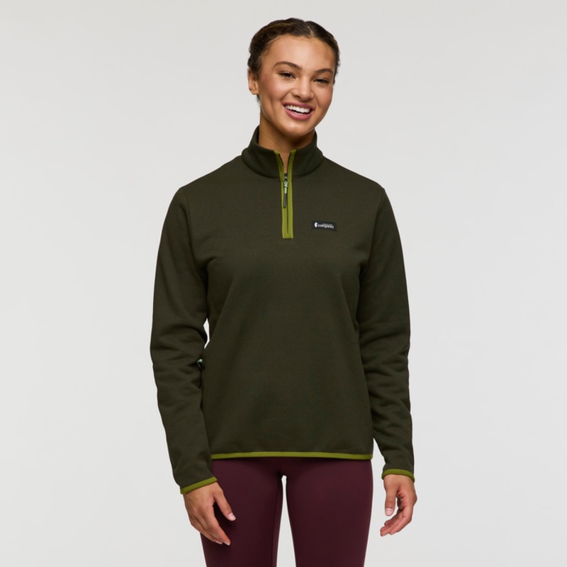 Women’s Envo Fleece Quarter-Zip Pullover – Heather Woods