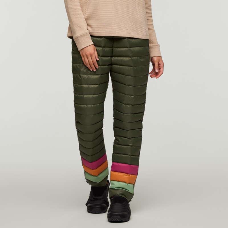 Women’s Fuego Down Pant – Fatigue Stripes