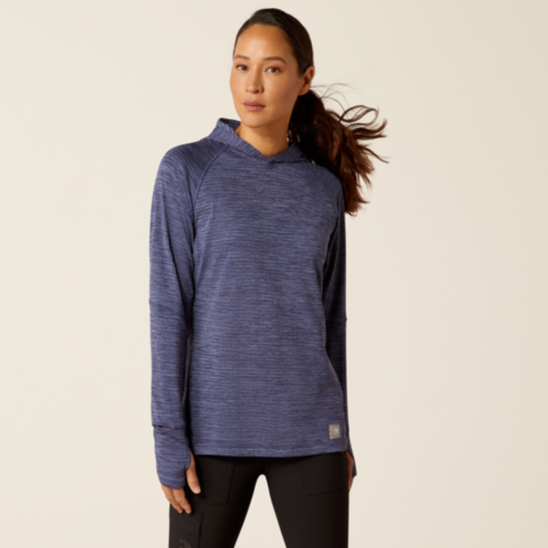 Women’s Rebar Gridwork Hoodie – Blue Indigo
