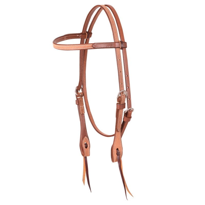 Browband Headstall 5/8-inch – Natural Roughout