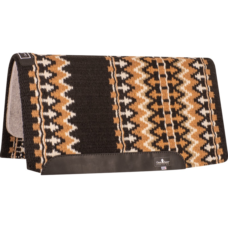 Classic Blanket Straight Pad – Black / Buckskin