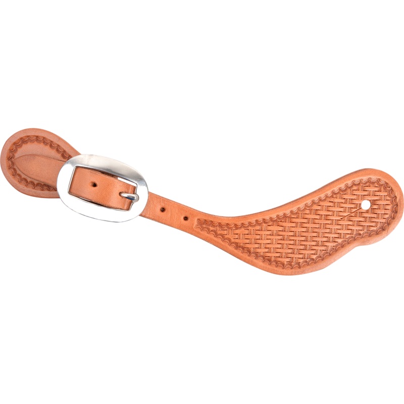 Cowboy Spurstraps with Camo and Basket Tooling
