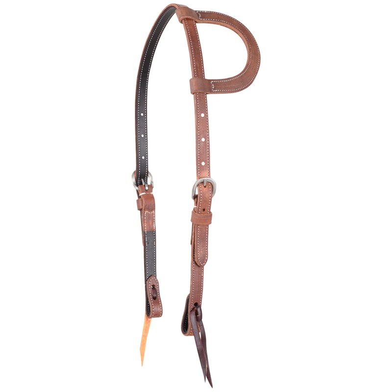 Doubled and Stitched Harness Slip Ear Headstall