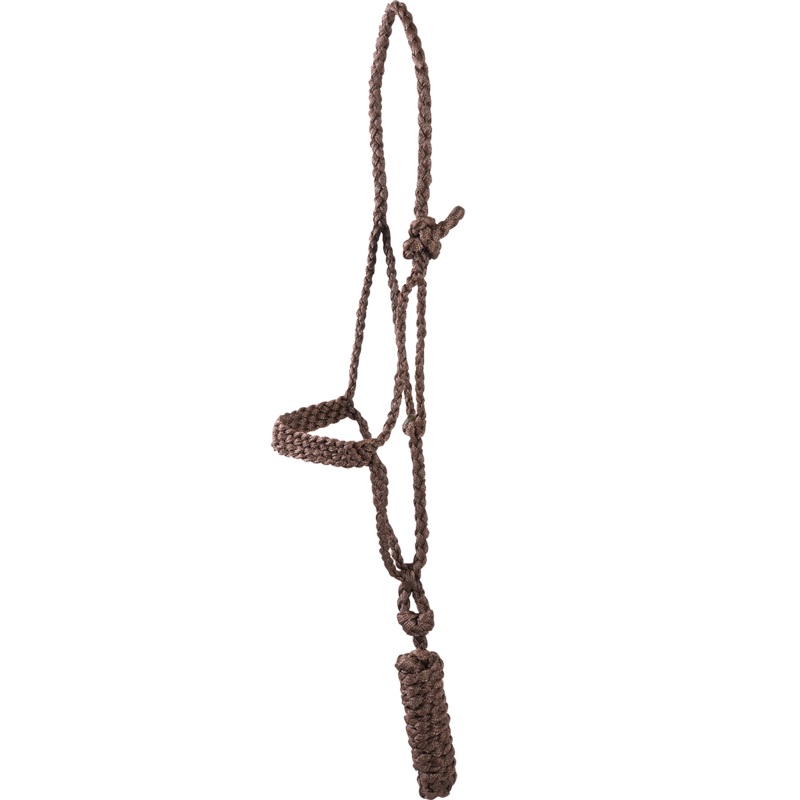 Flat Braid Halter and Leadrope – Chocolate
