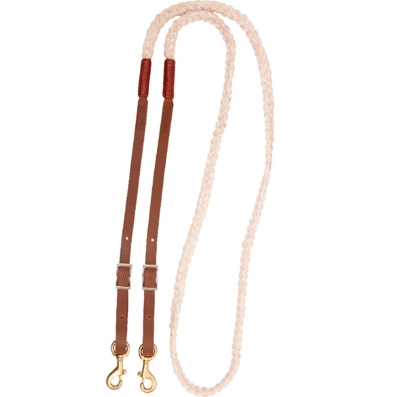Hand Braided 3-Strand Roping Rein Buckle Snap Ends