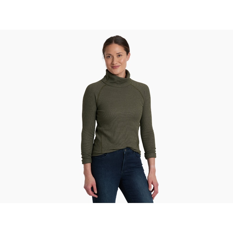 Women’s Petra Turtleneck – Dark Moss