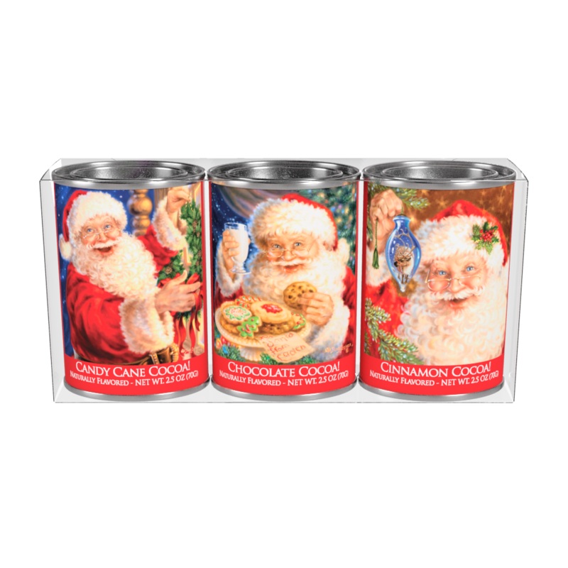 Dona Gelsinger Santa Cocoa Gift Set (Three 2.5oz Tins)