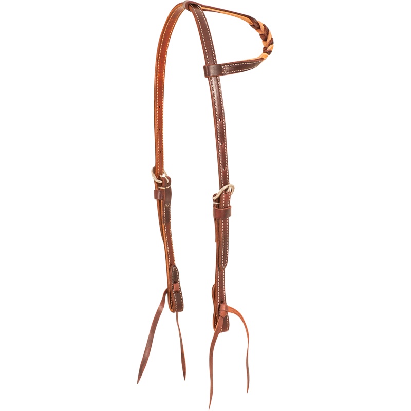 Slip Ear Headstall with Blood Knots – Natural