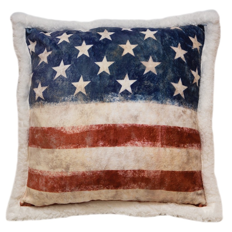 Stars And Stripes Pillow|Red white blue