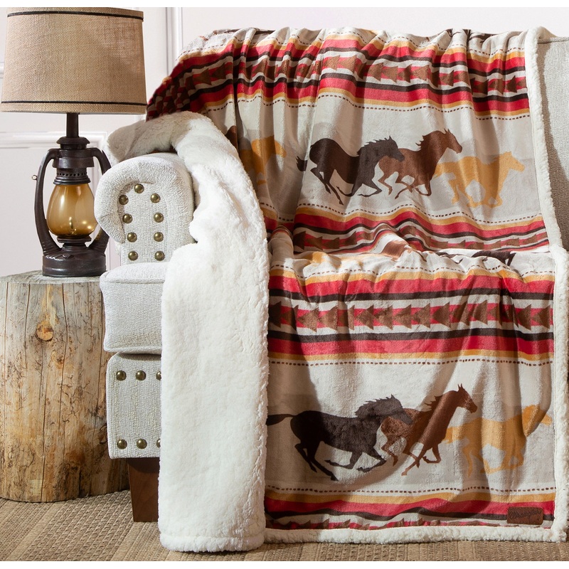 Wrangler Running Horses Throw