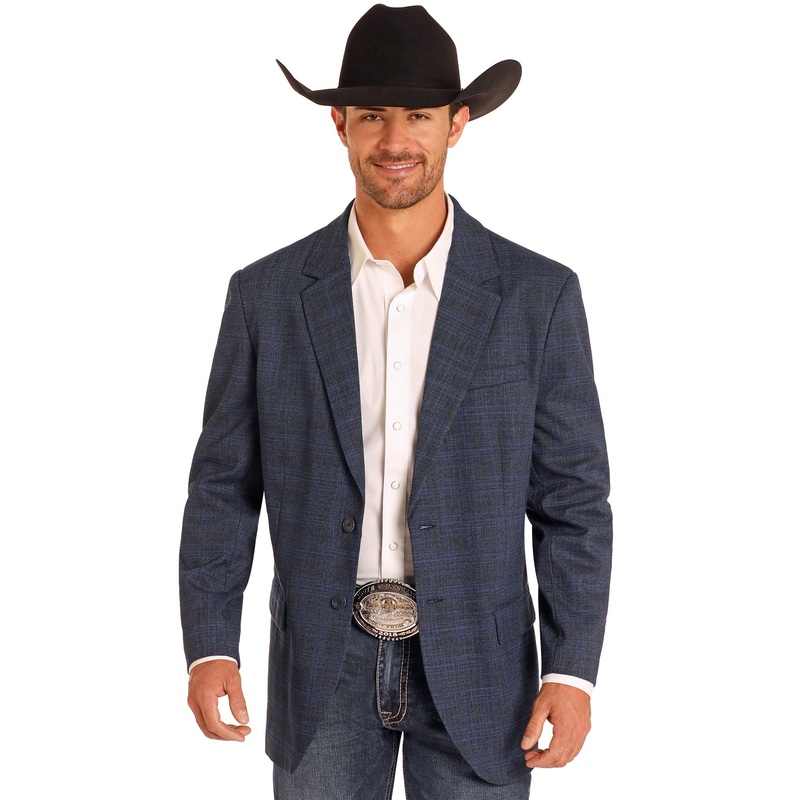 Cowboy Sports Coat – Indigo Plaid