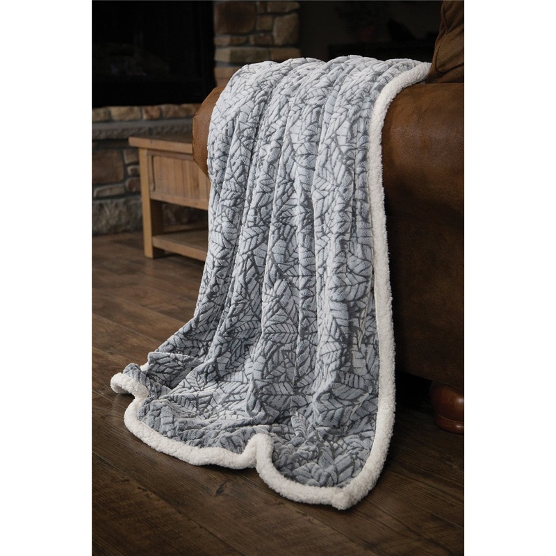 Cut Leaf Throw|Grey