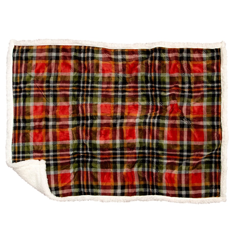 Dog Throw Rust Sage Plaid|Rust sage|L/XL|SM/MED
