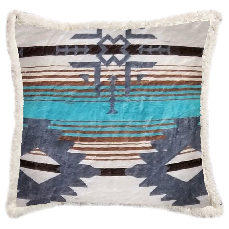 Lone Mountain Pillow|Blue gray
