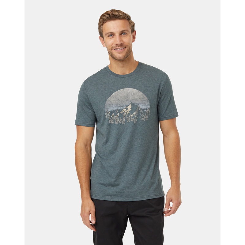 Men’s Vintage Sunset T-Shirt – Urban Green Heather Ocean Air