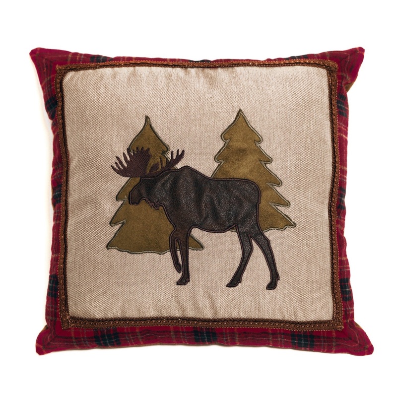 Pillow Moose And Trees|18X18