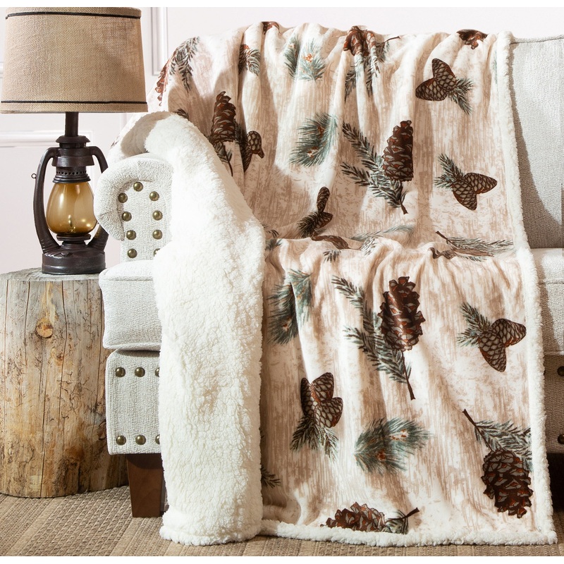 Pinecone Plush Throw