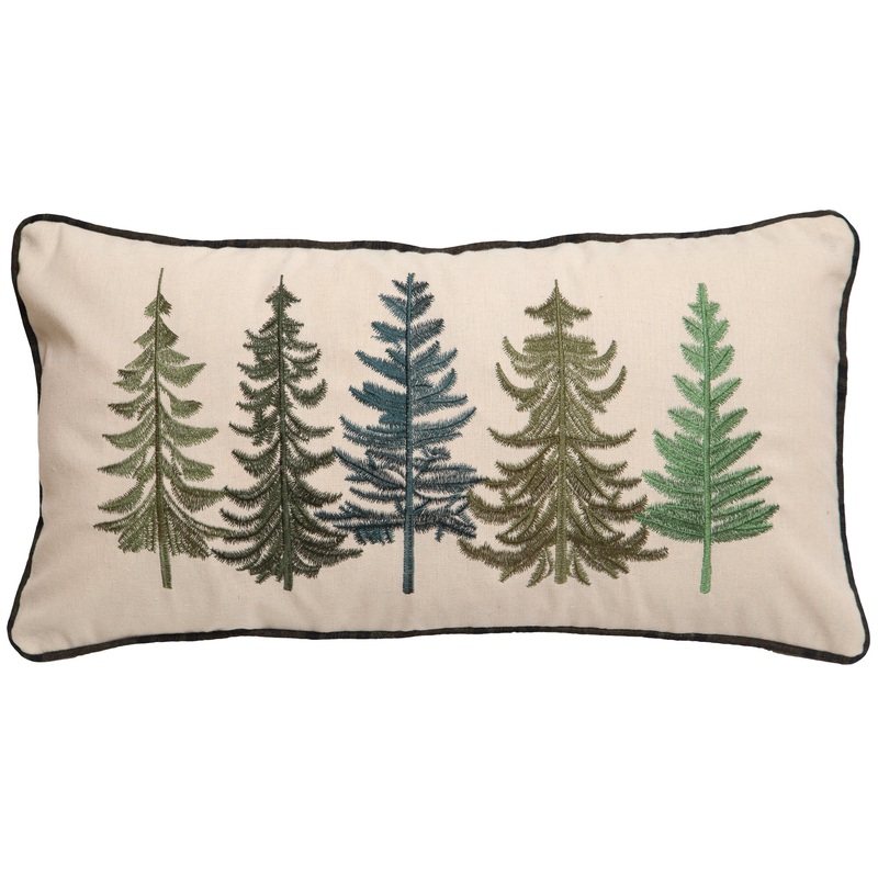 Row Of Pine Trees Pillow|14X26