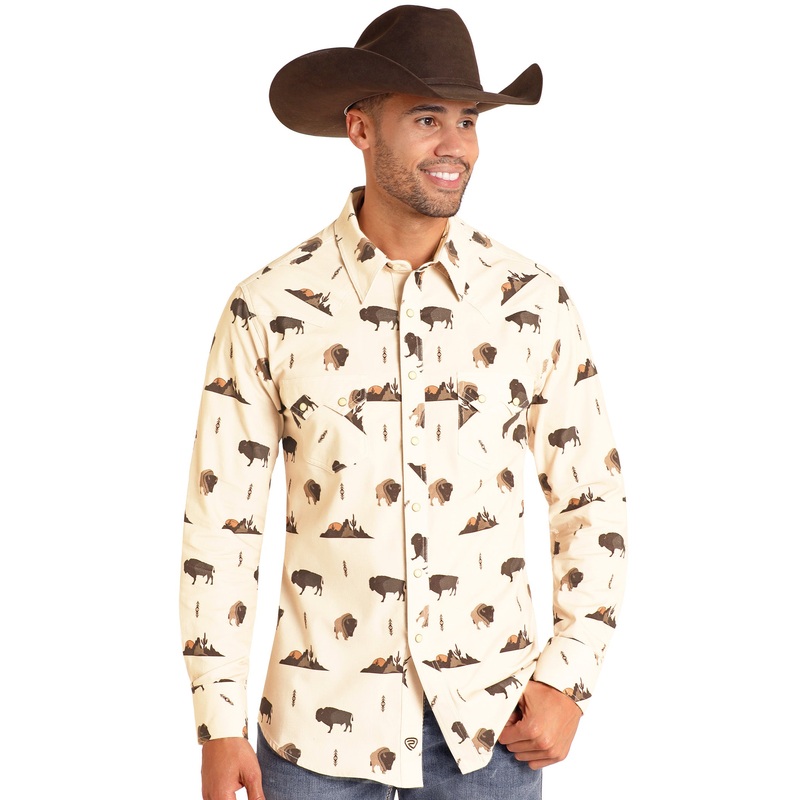 Slim Fit Buffalo Corduroy Long Sleeve Shirt
