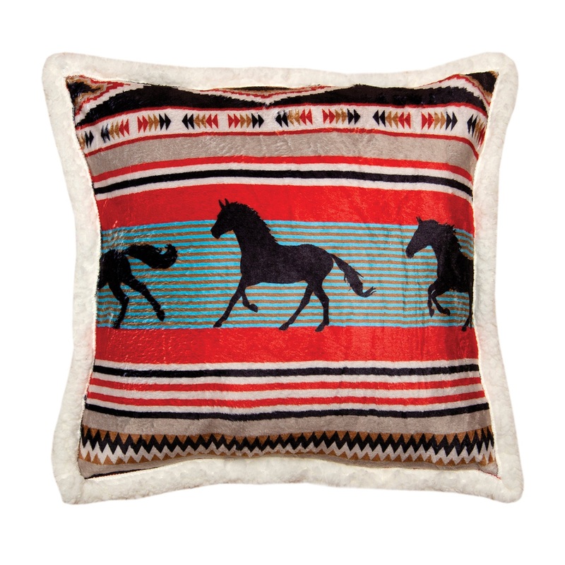 Stallion Wrangler Pillow|Brown white|18X18