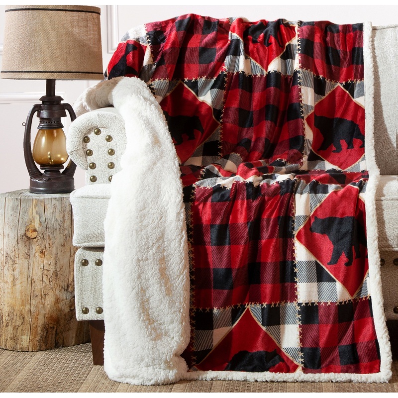 Throw Lumberjack Bear Throw|Tall pine