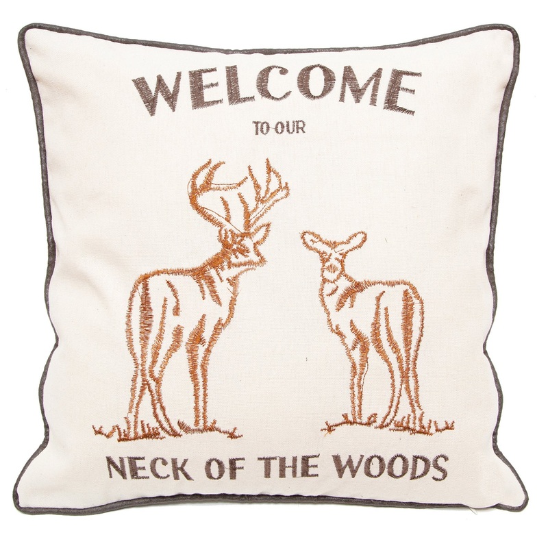Welcome Pillow|White|18X18