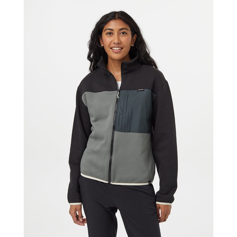 Women’s SeaFleece Contrast Full-Zip – Mineral Meteorite Black Forest River Green