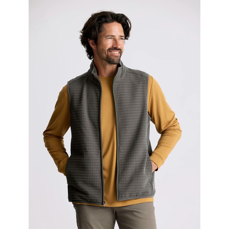 Men’s Gridback Fleece Vest – Dark Olive