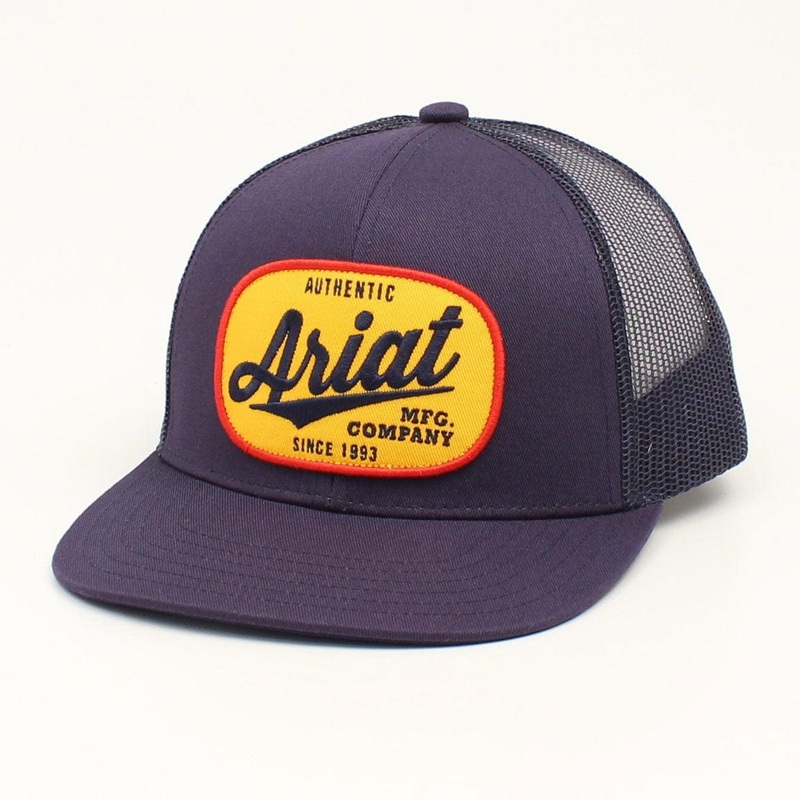 Mfg. Logo Patch Mesh Snapback Hat – Navy