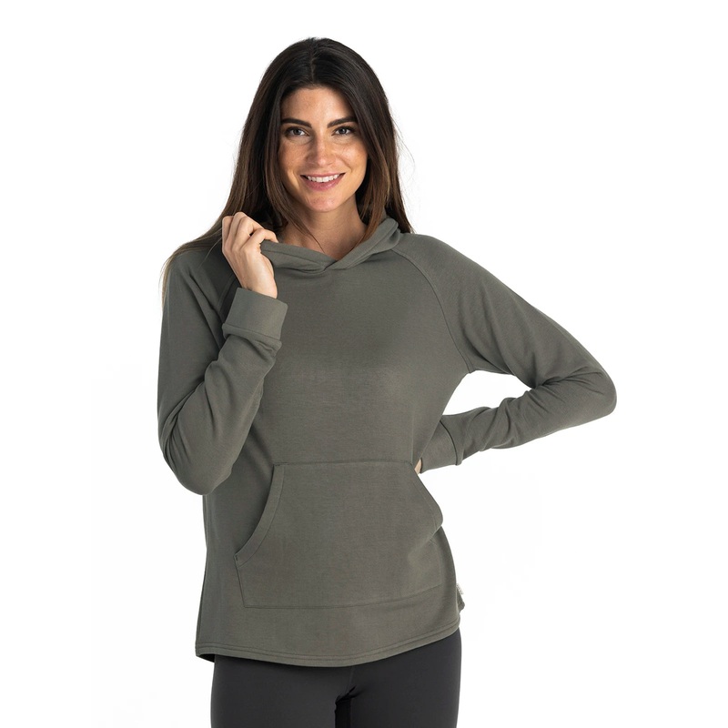 Women’s Bamboo Lightweight Fleece Hoodie – Fatigue