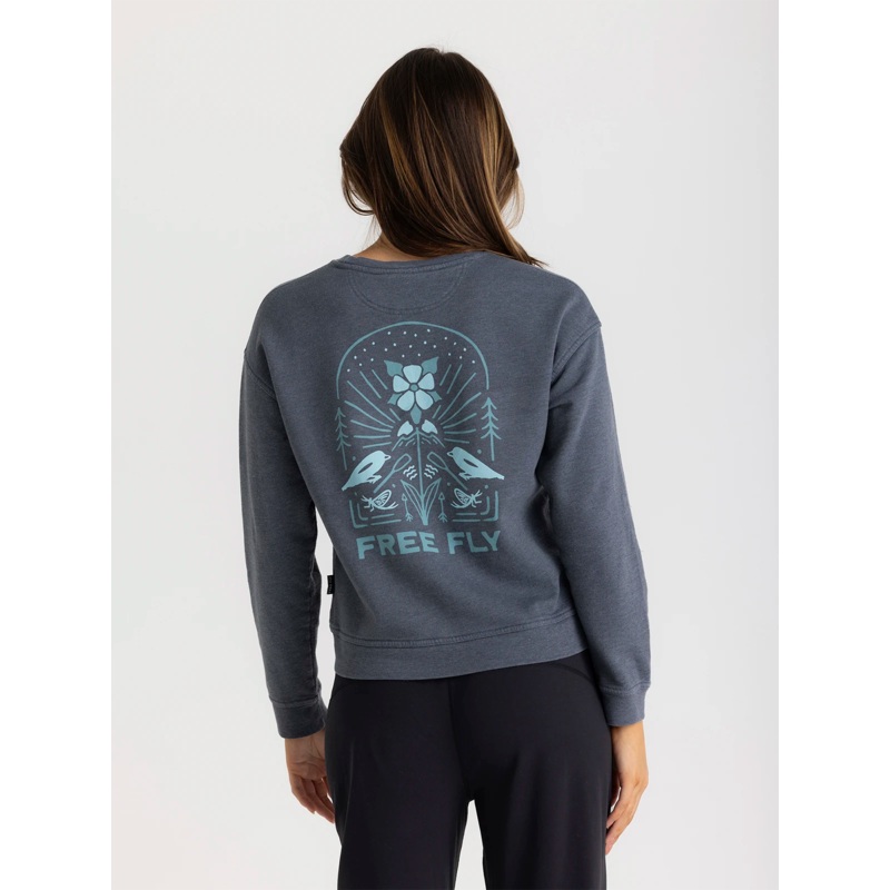 Women’s Mellow Meadow Fleece Crew – Heather Storm Cloud