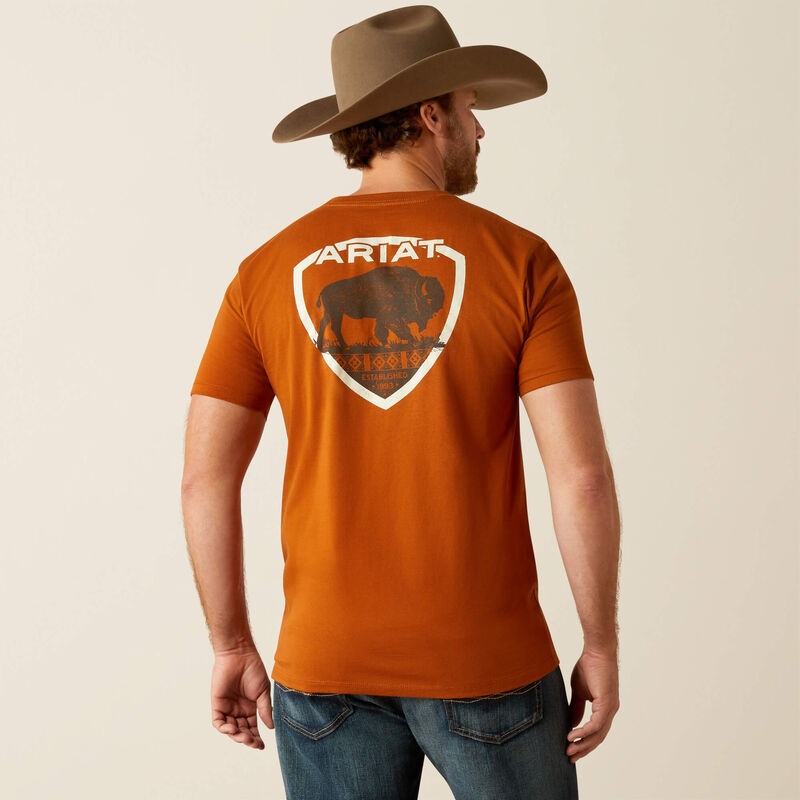 Buffalo West T-Shirt – Burnt Umber