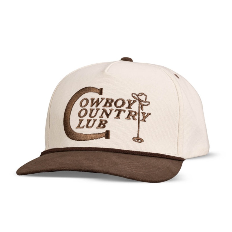 Cowboy Country Club Hat – Cream / Brown