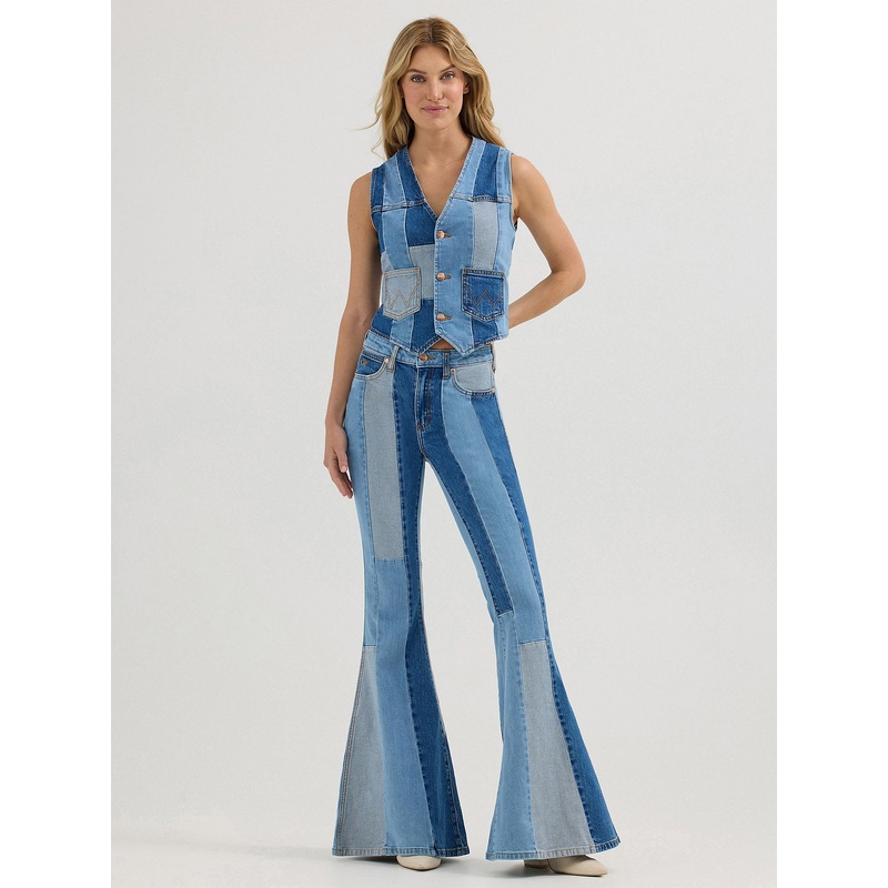 Lainey Wilson Patchwork Bell Bottoms – Patchwork Blue