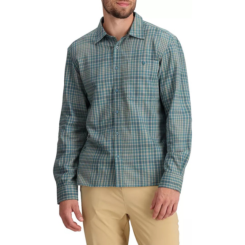 Men’s Arroyo Lightweight Flannel Shirt – Algae Blue Nano Plaid