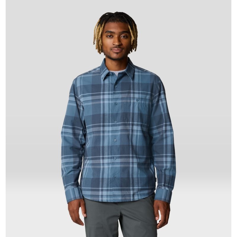 Men’s Big Cottonwood Long-Sleeve Shirt – Adriatic Blue Fireside Plaid