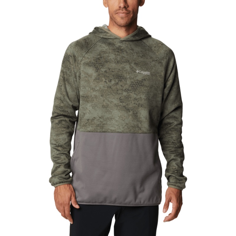 Men’s PFG Super Terminal Fleece Hoodie – Cypress Digiscale/City Grey