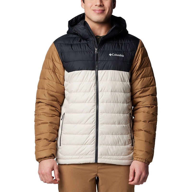 Men’s Powder Lite II Hooded Jacket – Dark Stone/Black/Delta