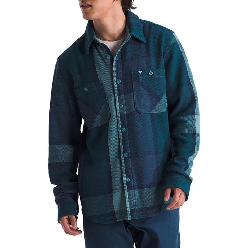 Men’s Valley Twill Flannel Shirt – Algae Blue Macro Plaid