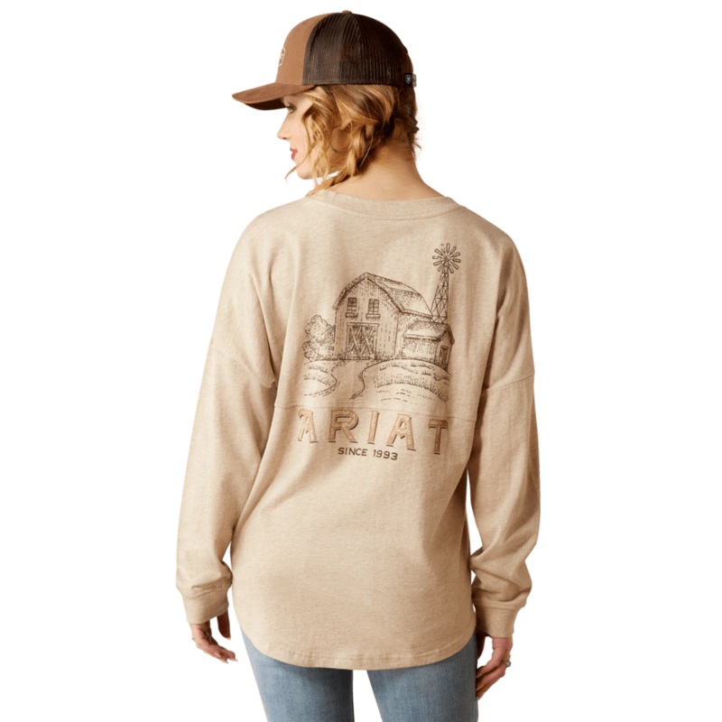 Miller Oversized Tee – Oatmeal Heather