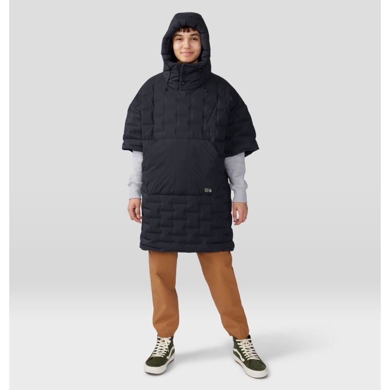 Stretchdown Poncho – Black|Black|Small/Medium|Large/X-Large