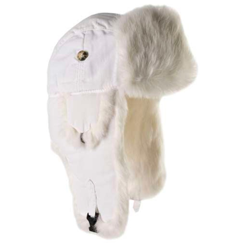 Supplex Bomber – White with White Rabbit Fur