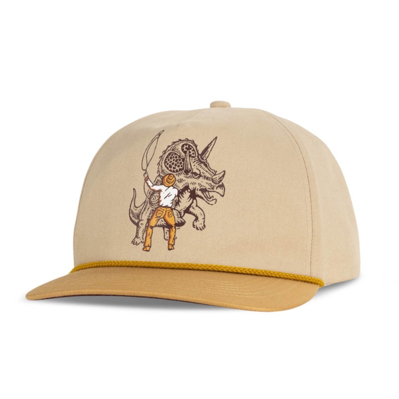 Triceratops Hat – Cream / Gold