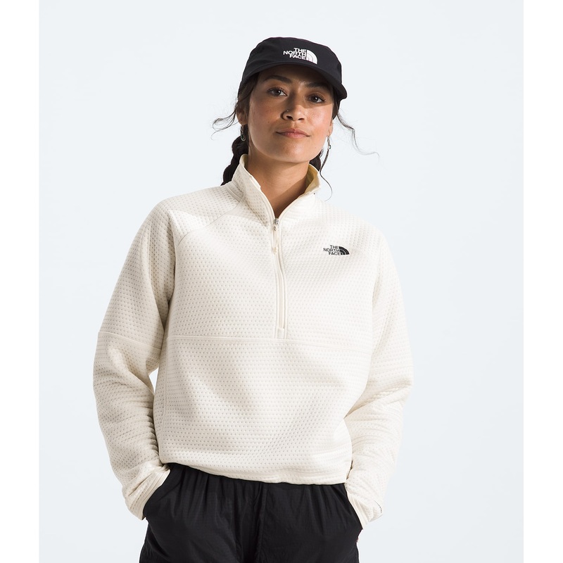 Women’s DotKnit Thermal Quarter-Zip – White Dune