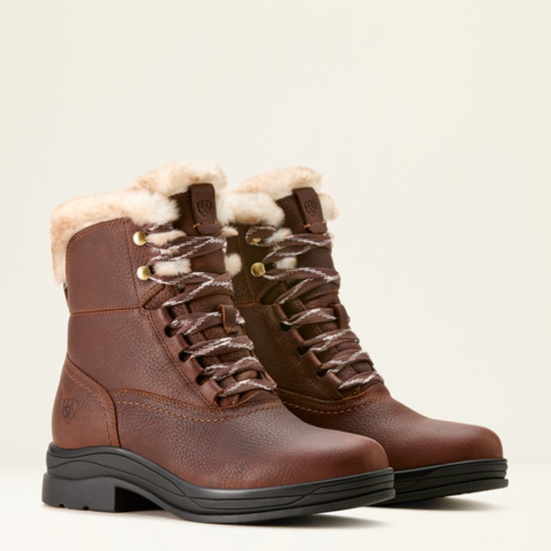 Women’s Harper Sherpa Waterproof Boot – Dark Brown