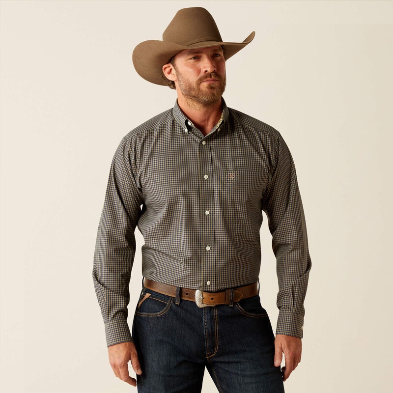 Wrinkle Free Ferris Classic Fit Shirt – Navy