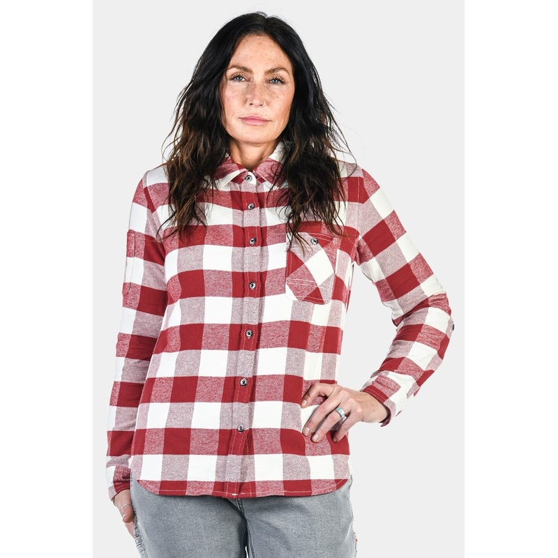 Givens Work Shirt – Currant/Cream Chunky Buffalo Flannel