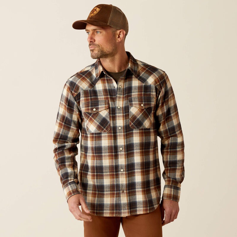 Harford Retro Fit Shirt – Black / Brown
